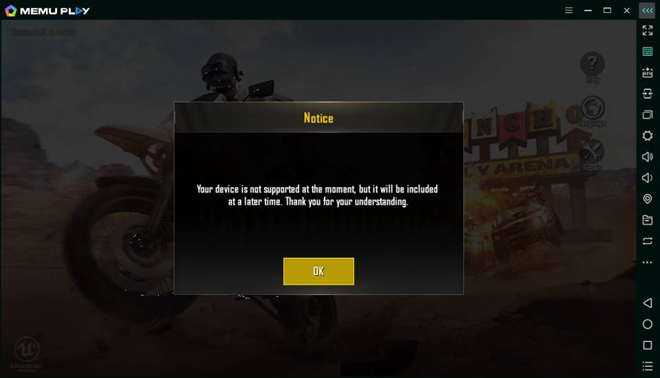 pubg input not supported