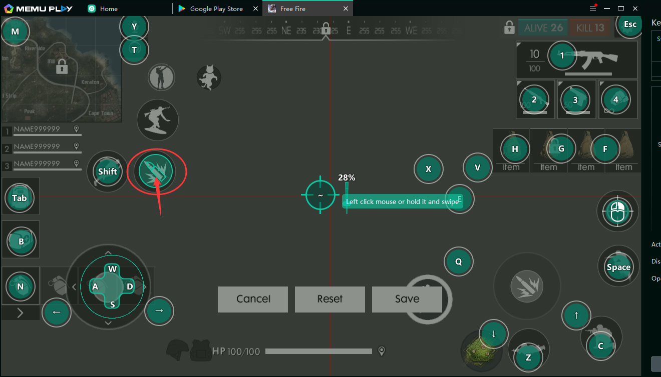 Keymapping setting