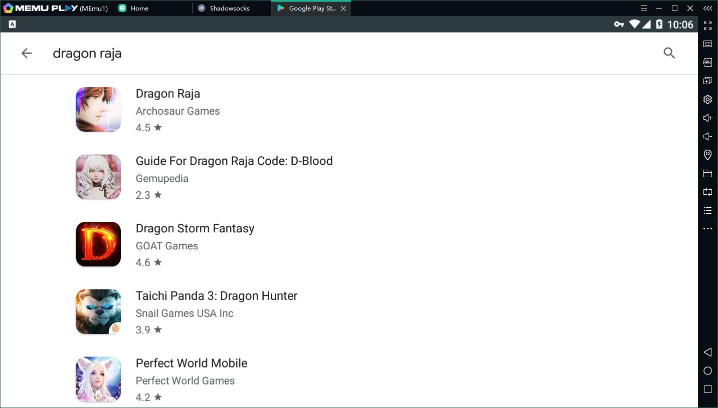 search dragon raja in google play