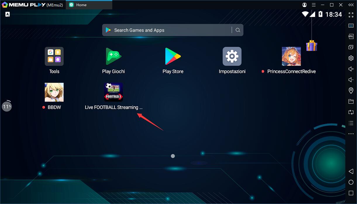 Come usare LIVE FOOTBALL TV STREAMING HD su PC