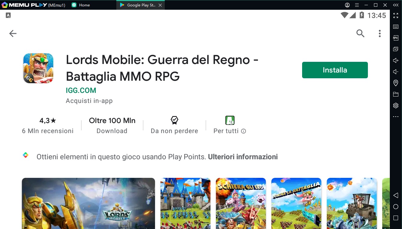 Scarica e gioca ai Lords Mobile su PC