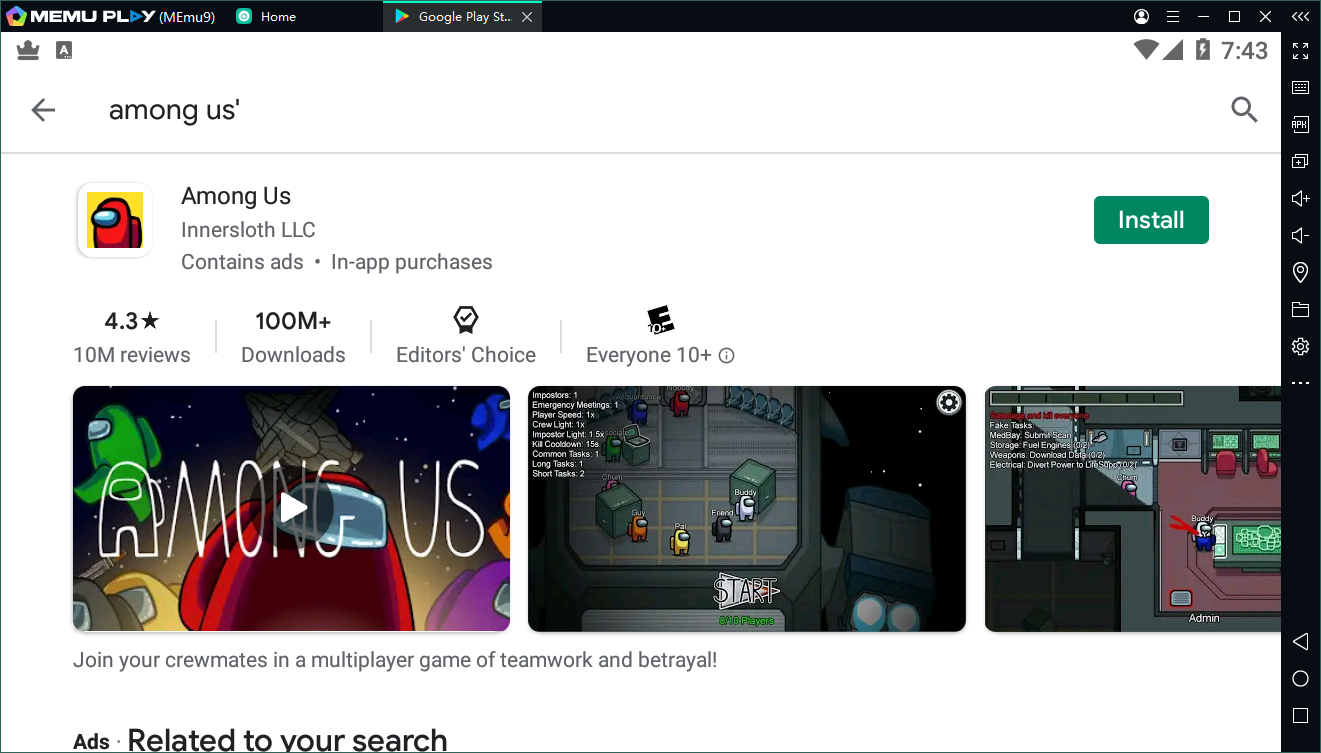 Download Among Us on PC with MEmu