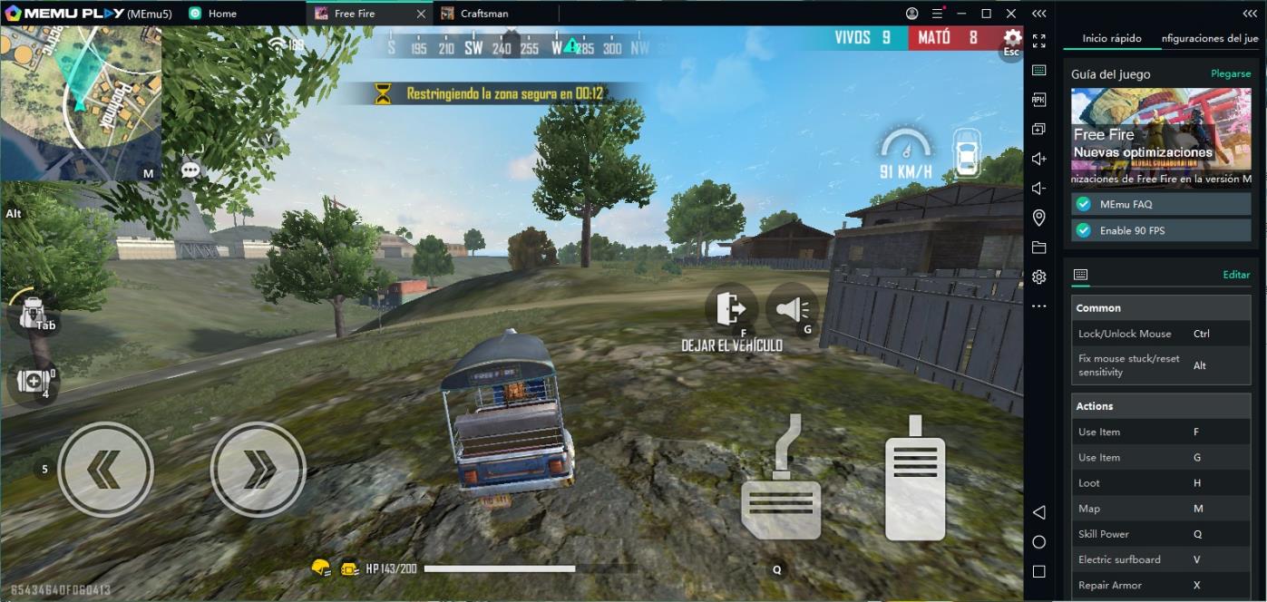 Descargar y jugar juego Free Fire en el ordenador