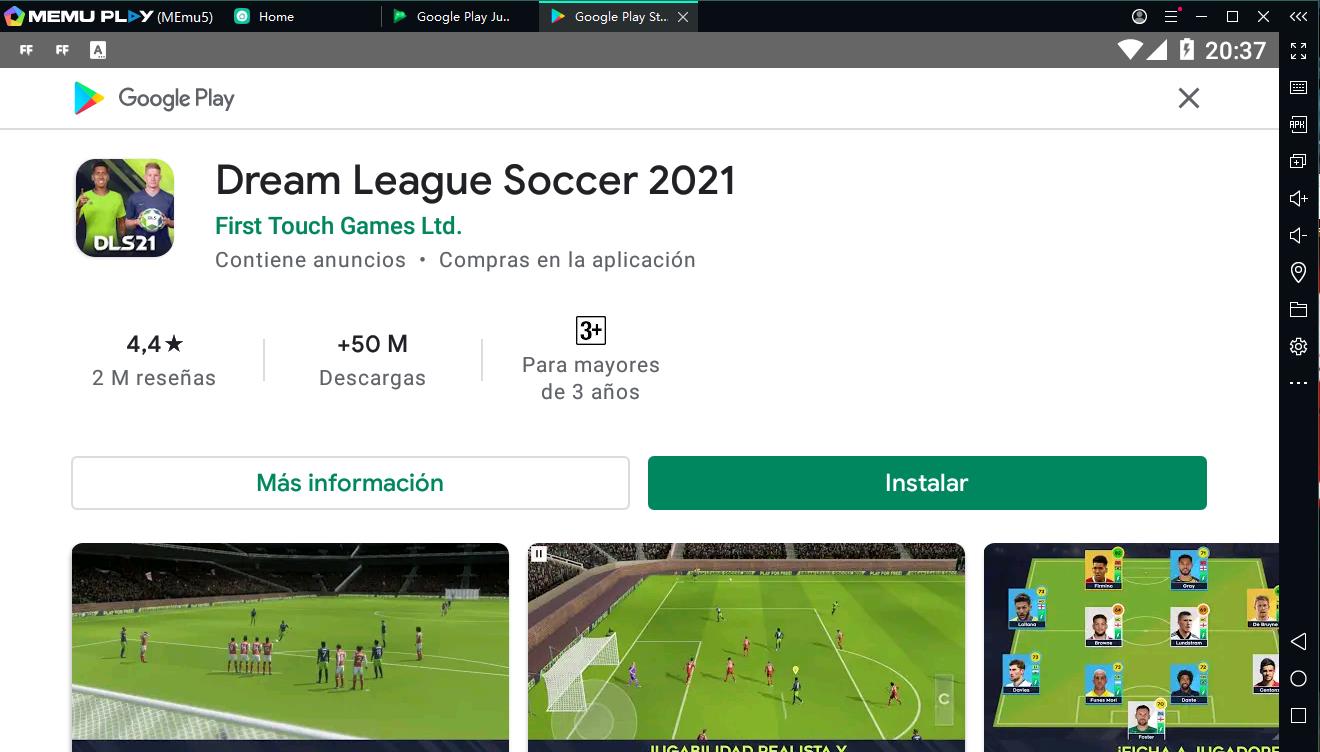 Descargar y jugar juego Dream League Soccer 2021 en el ordenador