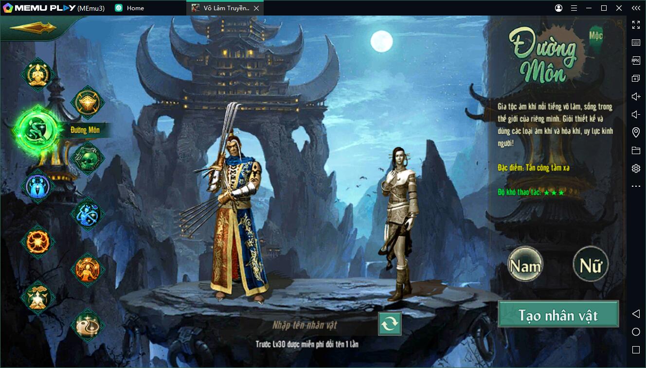 Tải Võ Lâm Truyền Kỳ 1 Mobile trên PC