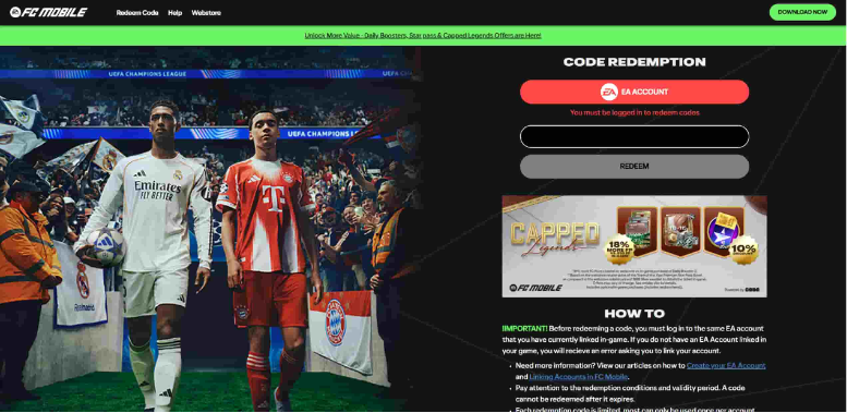 How to Redeem FC Mobile Codes