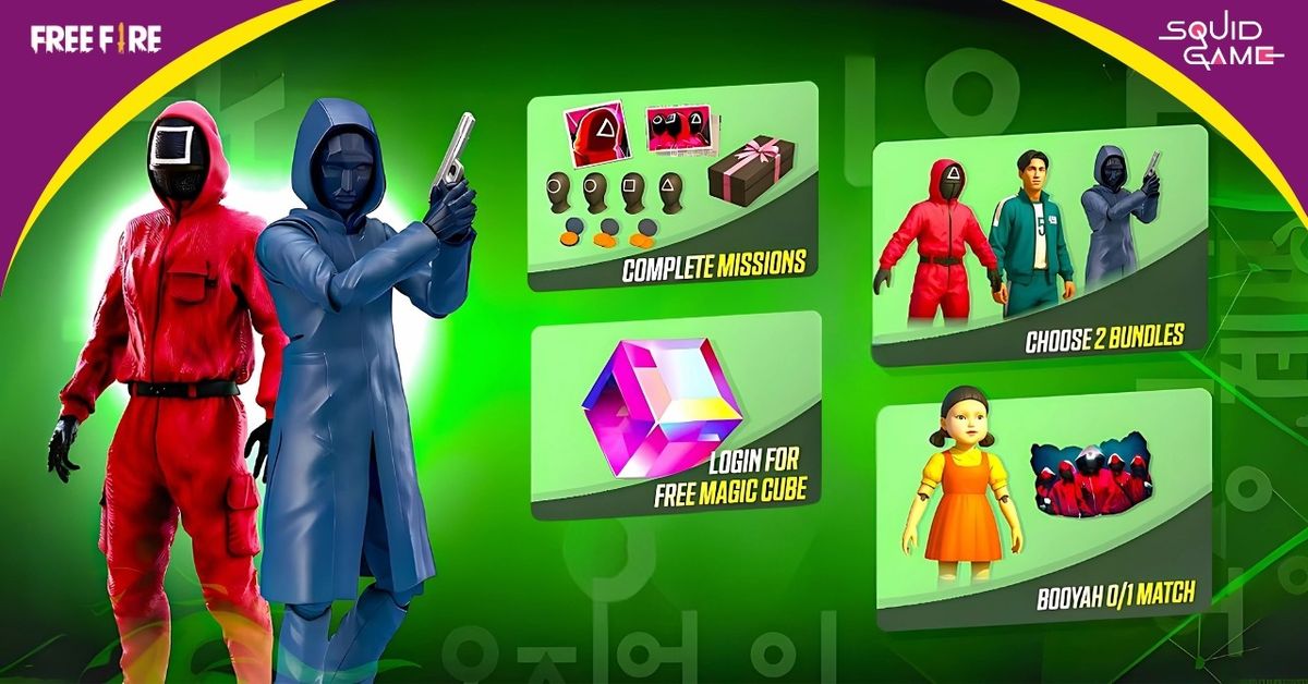 Free Fire x Squid Game collab brings classic challenges, events, rewards, and more starting July 14 PC