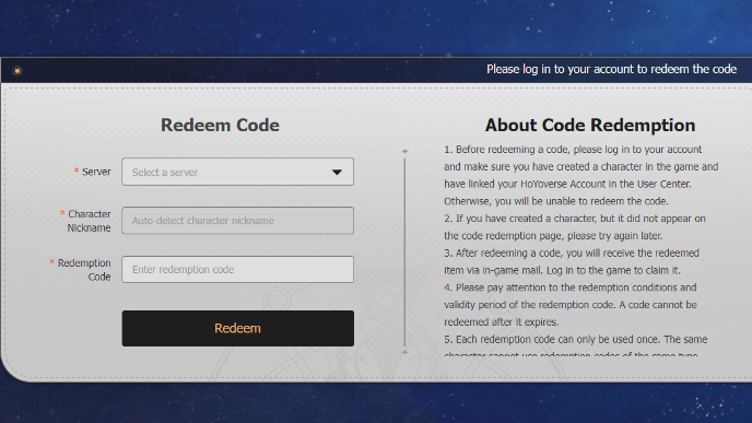 How to Redeem Codes in Honkai: Star Rail