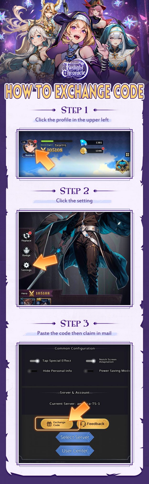 Timeslines Rp Codes Twilight Chronicle: Idle RPG Codes: July 2026