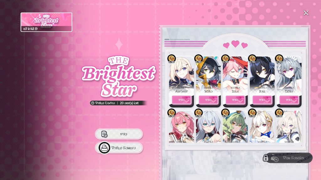 Half-Anniversary Savior Popularity Vote Event