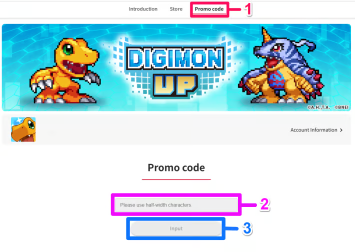 How to Use DIGIMON UP Promo Codes