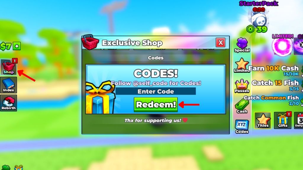 Roblox Bomb Fishing redeem codes