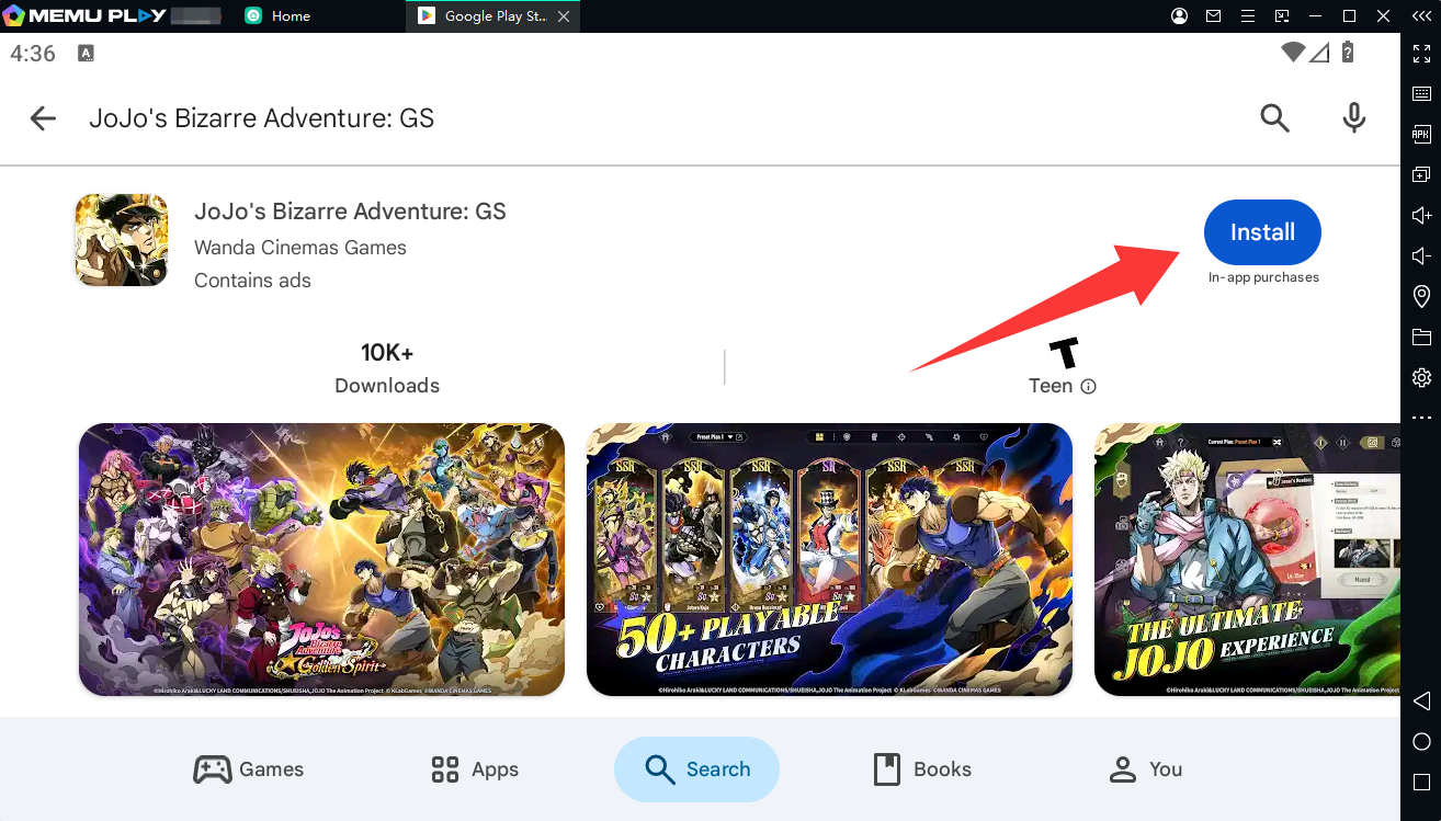 Download JoJo's Bizarre Adventure: GS on Google Play Store
