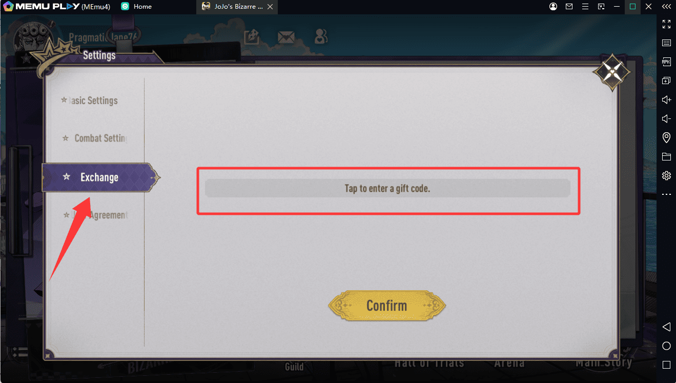 How to redeem JoJo's Bizarre Adventure: GS codes