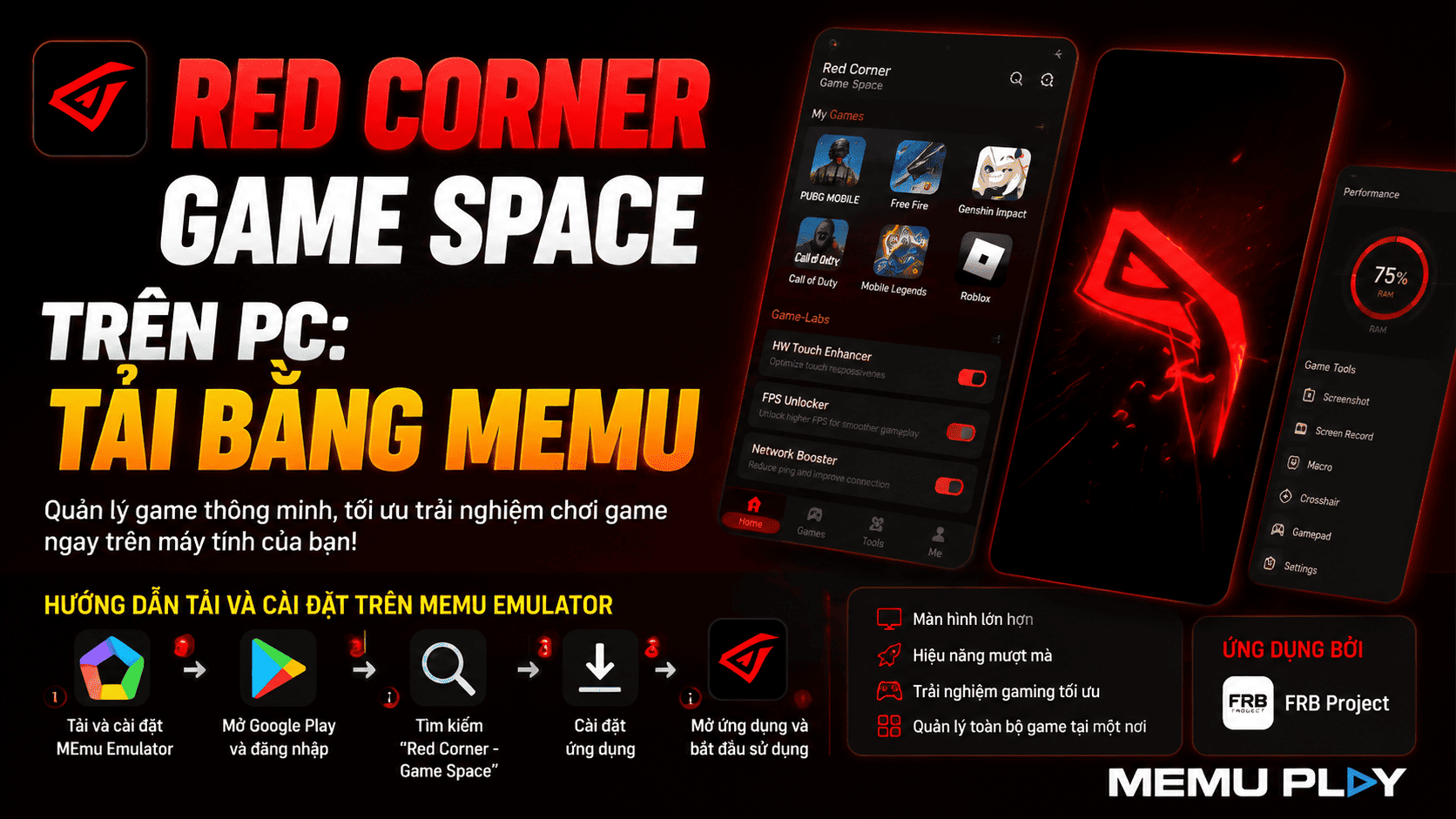 Red Corner Game Space Trên PC: Tải Bằng MEmu