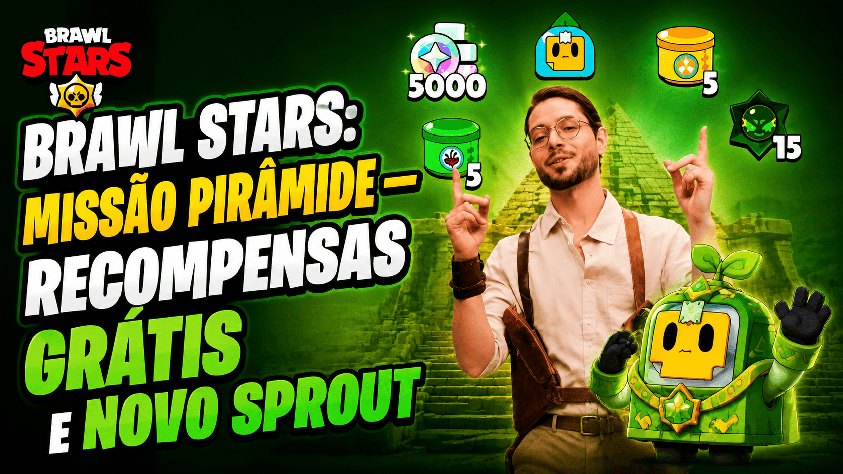 Brawl Stars: Missão Pirâmide — Recompensas Grátis e Novo Sprout para PC