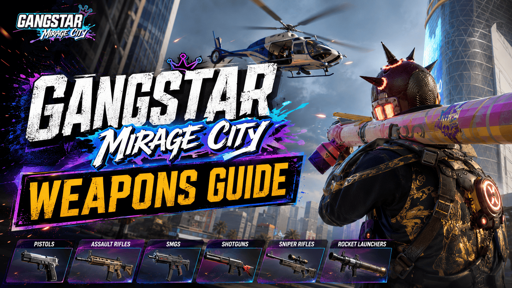 Gangstar Mirage City Weapons Guide: All Guns, Rarities, Upgrades & Best Weapon Tips