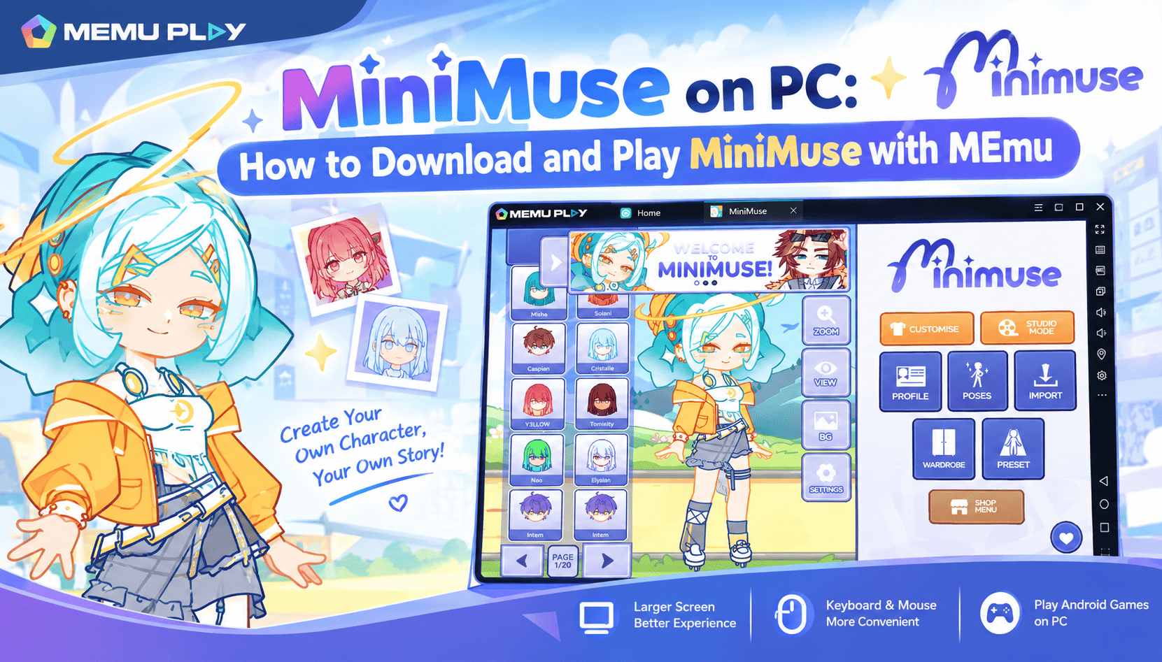 MiniMuse: Game Berdandan Kreatif untuk Fashion, Bercerita, dan Desain Karakter PC