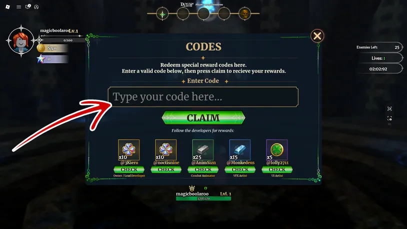 How to Redeem Codes in Roblox Dungeon Lootr