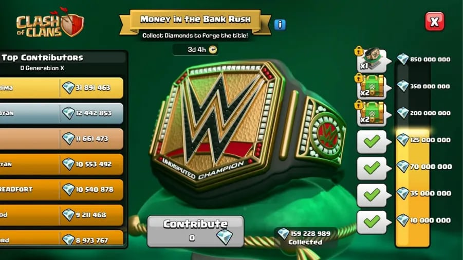 Clash of Clans Money in the Bank Rush Event Guide