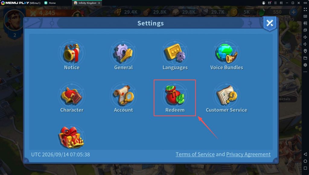 Infinity Kingdom Code