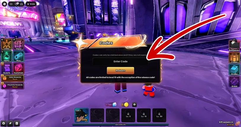 How to Redeem Codes in Roblox Anime Origins