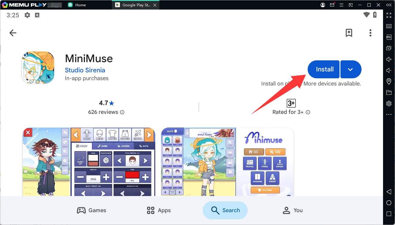 How to Download and Play MiniMuse on MEmu