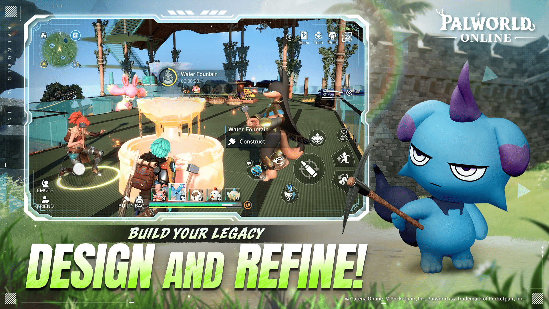 Palworld Online Gameplay Features - Build Shared Bases