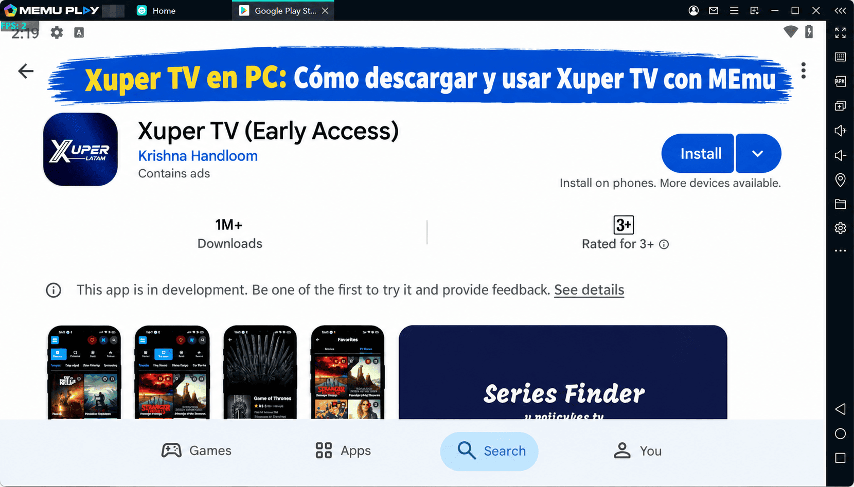 Xuper TV en PC: Cómo descargar y ejecutar Xuper TV con MEmu PC