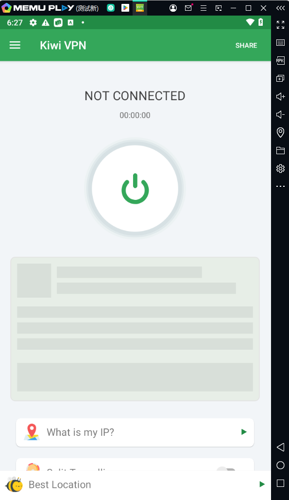 Cách tải và chạy Kiwi VPN trên PC bằng MEmu