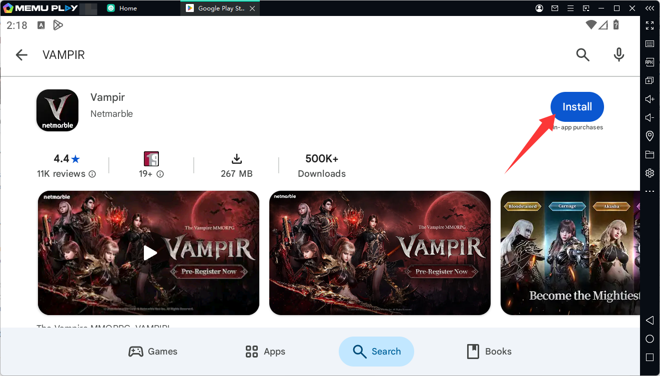 VAMPIR on PC: How to Download and Play with MEmu