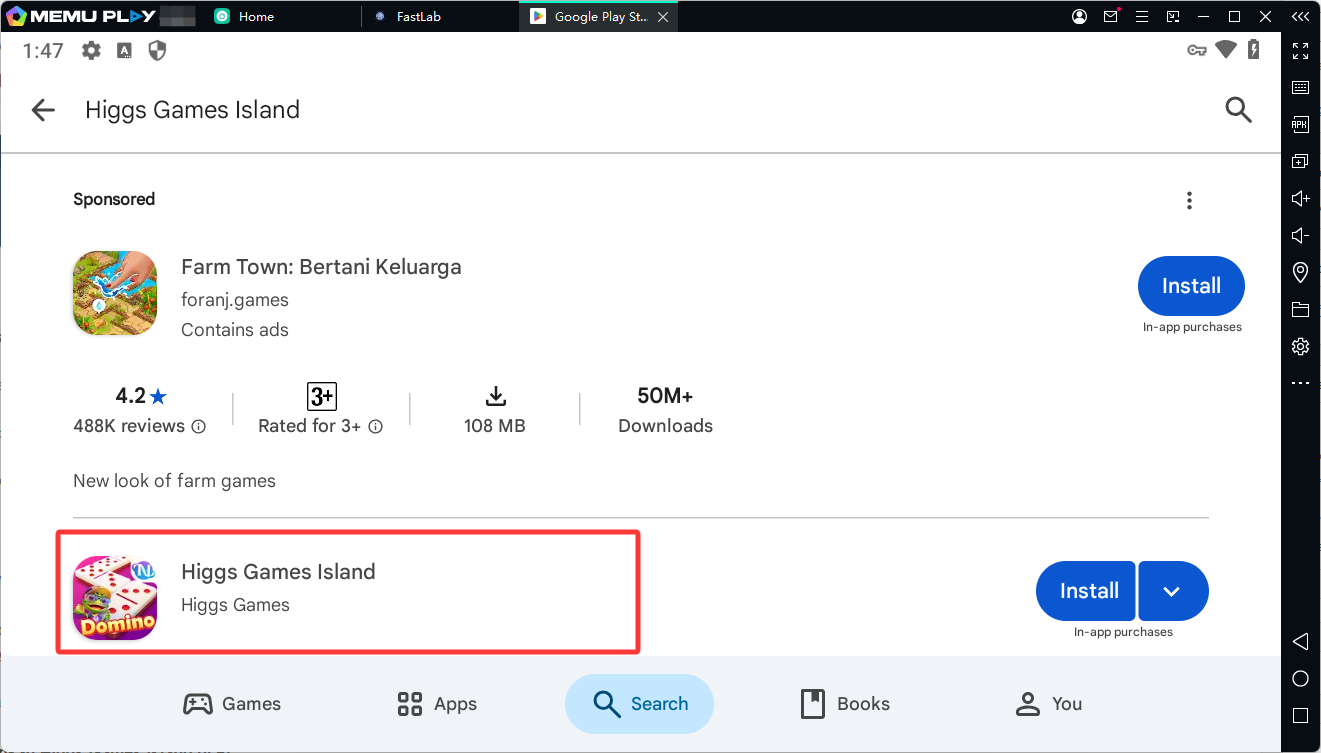 Cara Download dan Install Higgs Games Island di PC Menggunakan MEmu