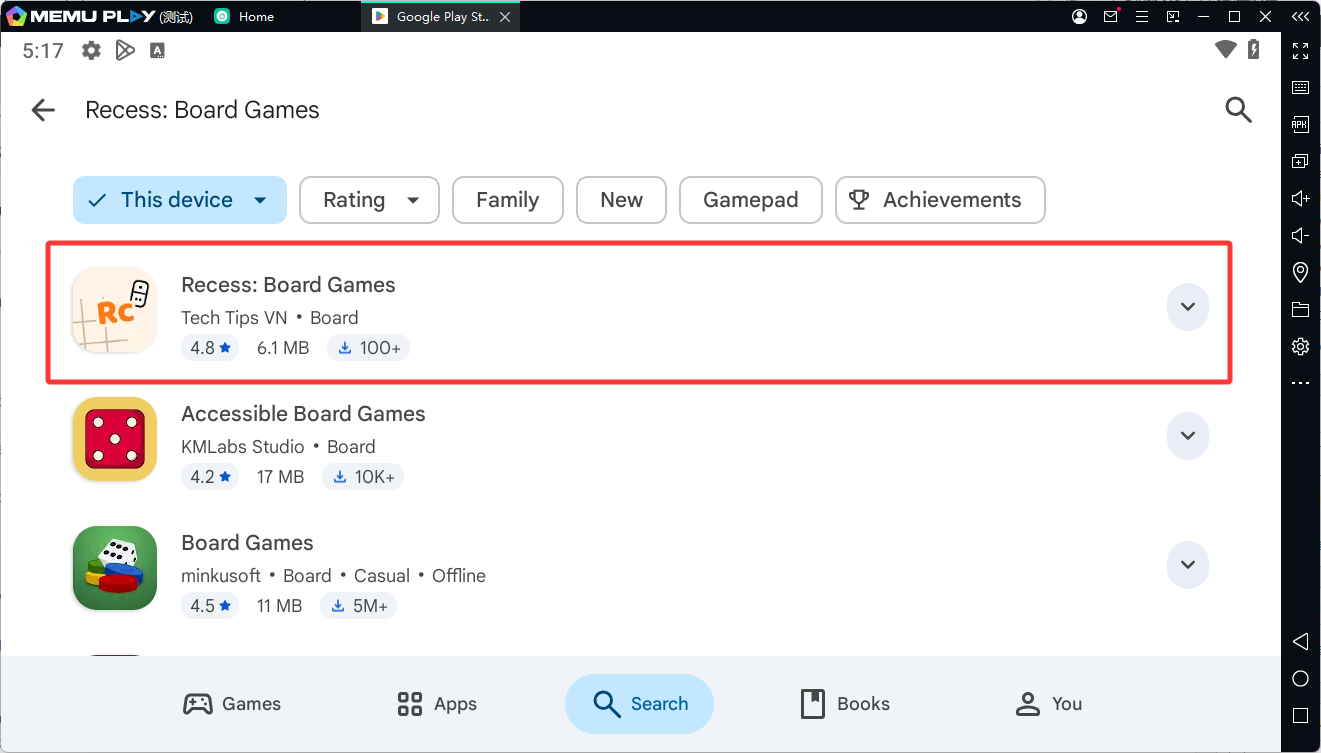 Recess: Board Games trên PC – Tải và Chơi bằng MEmu