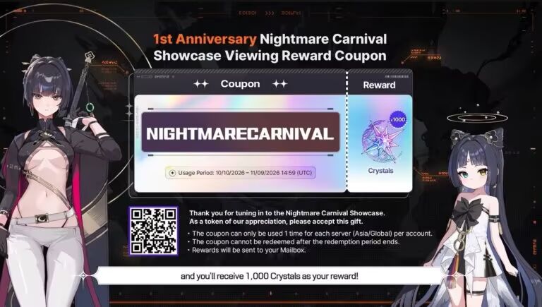 Chaos Zero Nightmare 1st Anniversary Redeem Code