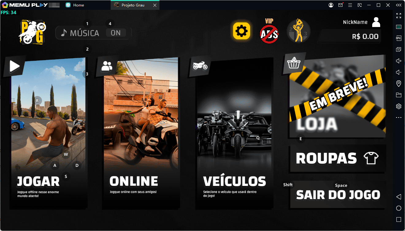 Projeto Grau: Como Baixar e Jogar no PC com MEmu