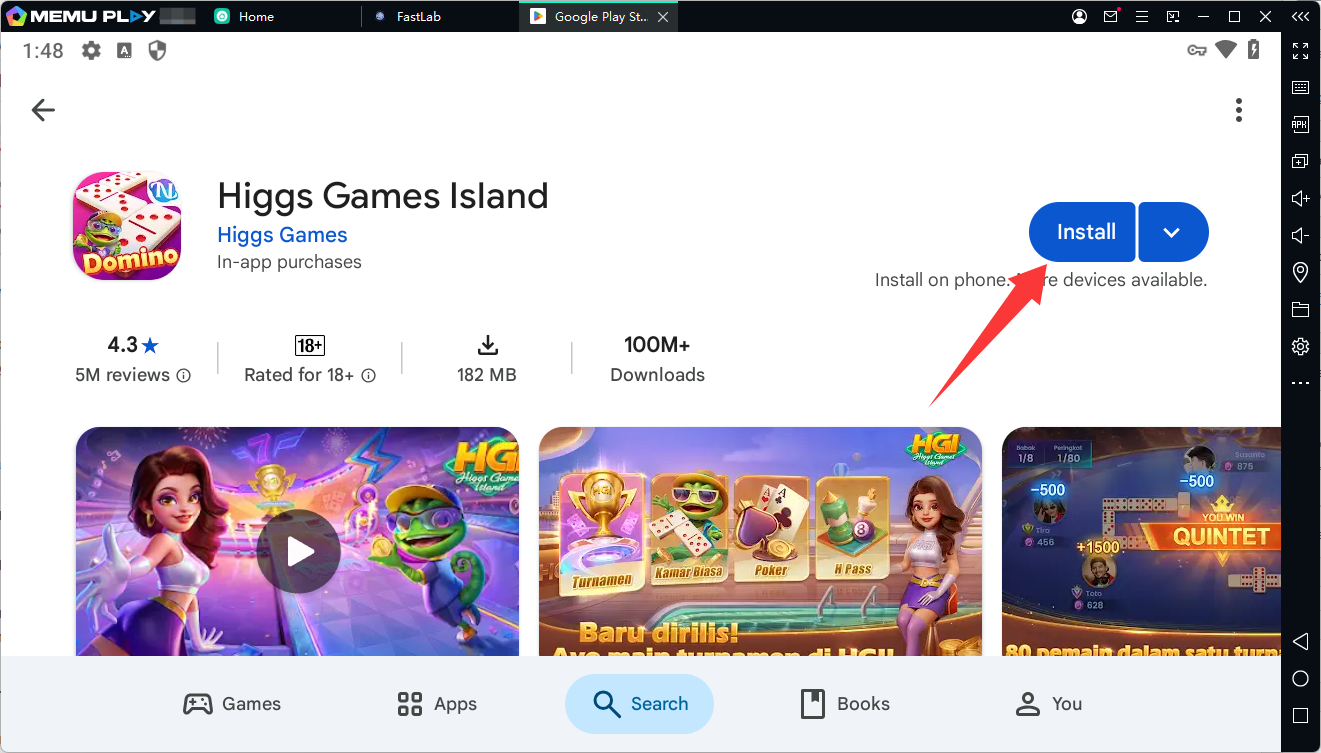 Cara Download dan Install Higgs Games Island di PC Menggunakan MEmu